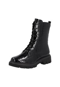 Remonte Bottines à plateau - glanzschwarz