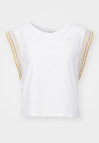 T-shirt Donna Pepe Jeans Edma – Girocollo Con Dettagli Lurex E Logo Ricamato