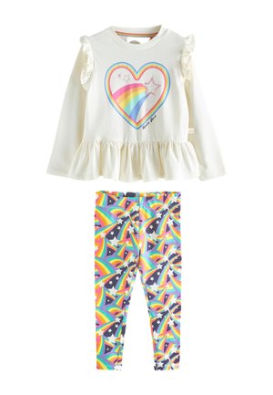 RAINBOW SET - Top s dlhým rukávom - ecru navy