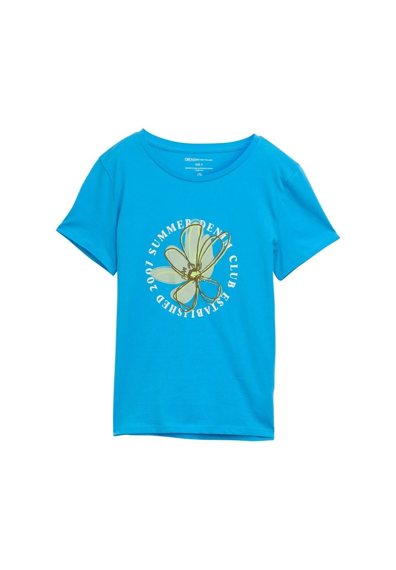 Tom Tailor Denim T-shirt basic blauw Tom Tailor Denim T-shirt basic blauw