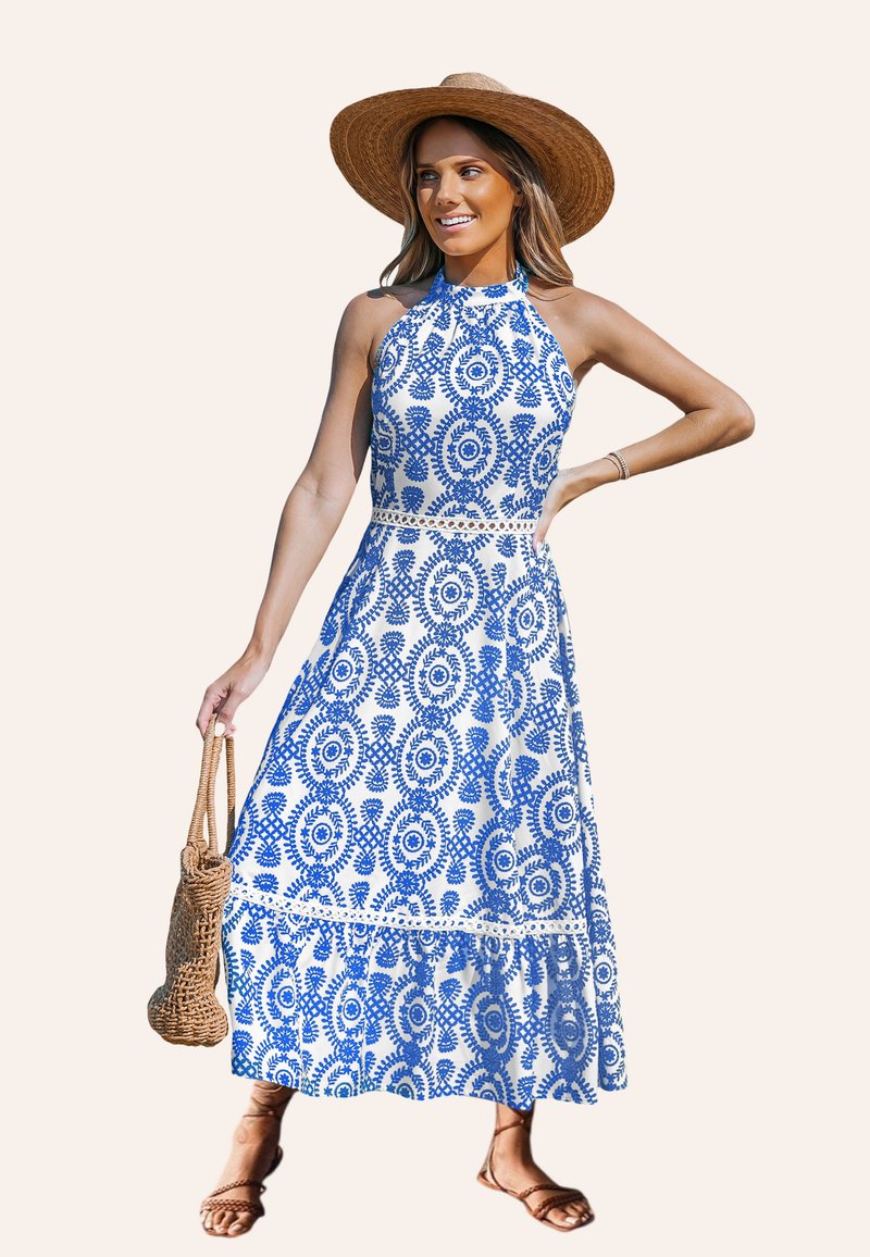 Cupshe PAISLEY HIGH NECK SLEEVELESS - Doplňky na pláž - blue