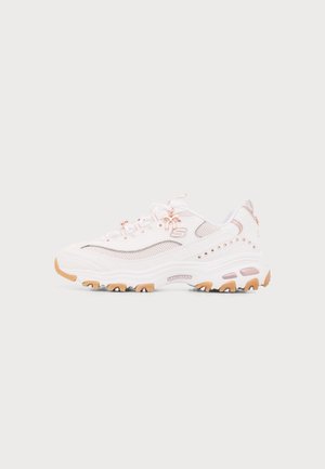 Skechers D'LITES - Αθλητικά παπούτσια - white/mesh/rose gold-coloured