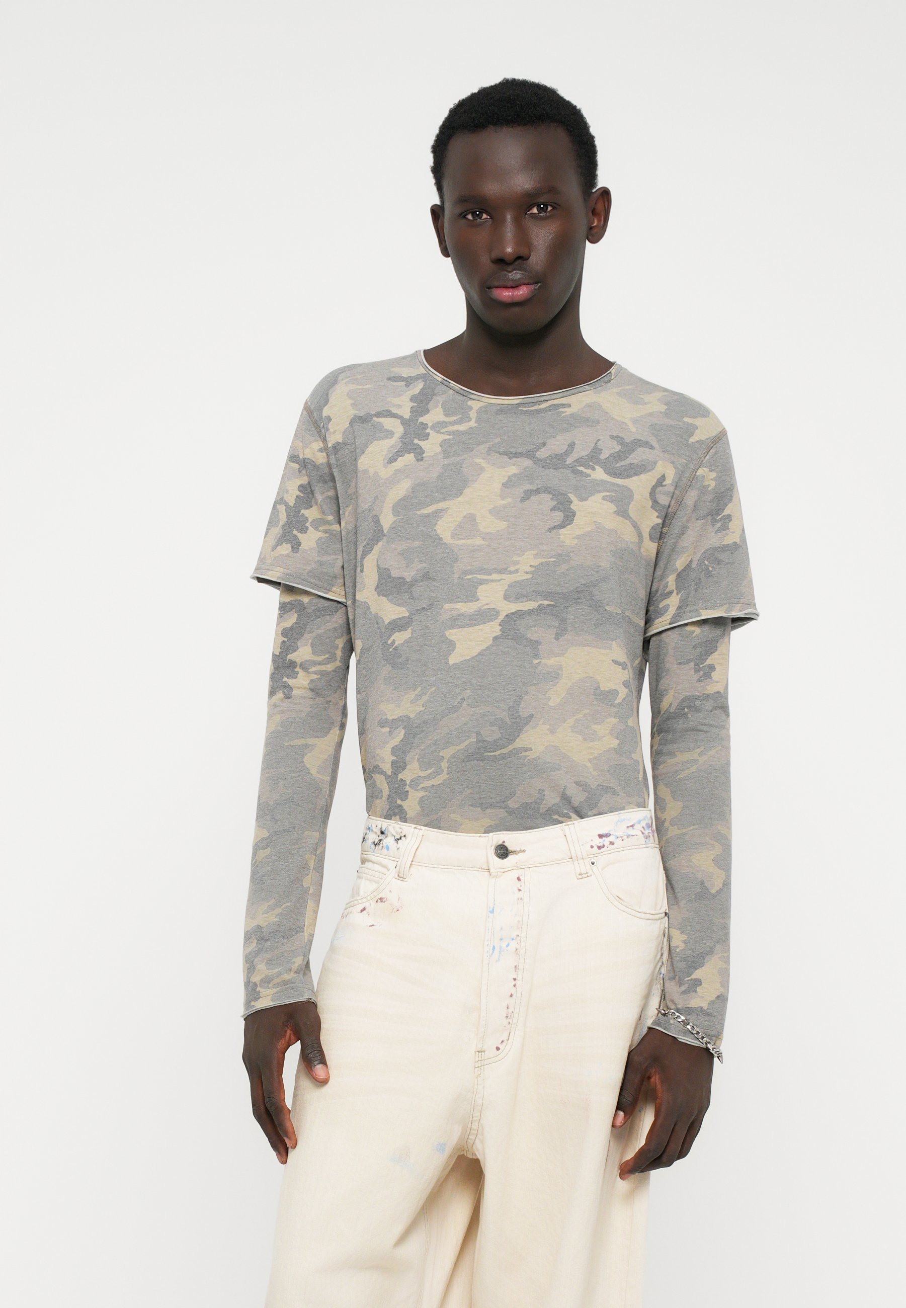 Jaded London PAINT COLOSSUS - Baggy Jeans - ecru/off-white