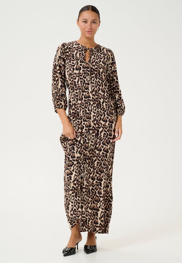 KAPEDRA - Maxi dress - naturel leopard print3