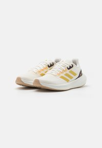adidas Performance FALCON 3.0 - Scarpe da corsa su strada - core white/gold metallic/magic beige