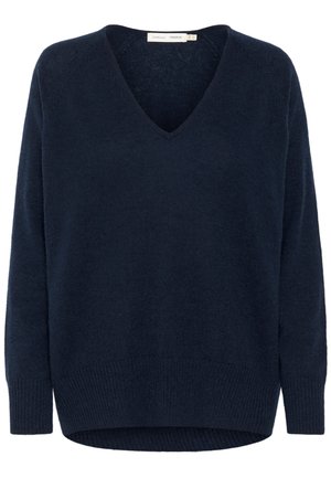 InWear, IWLUKKA V-NECK PREMIUM - Striktrøje - marine blue