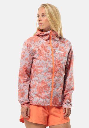 Outdoor jacket - grid camo digital orange