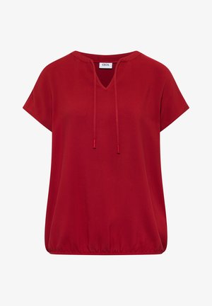 Cecil, SHORT-SLEEVE BLOUSE WITH TEXTURED MIX - Camiseta básica - tamarillo red