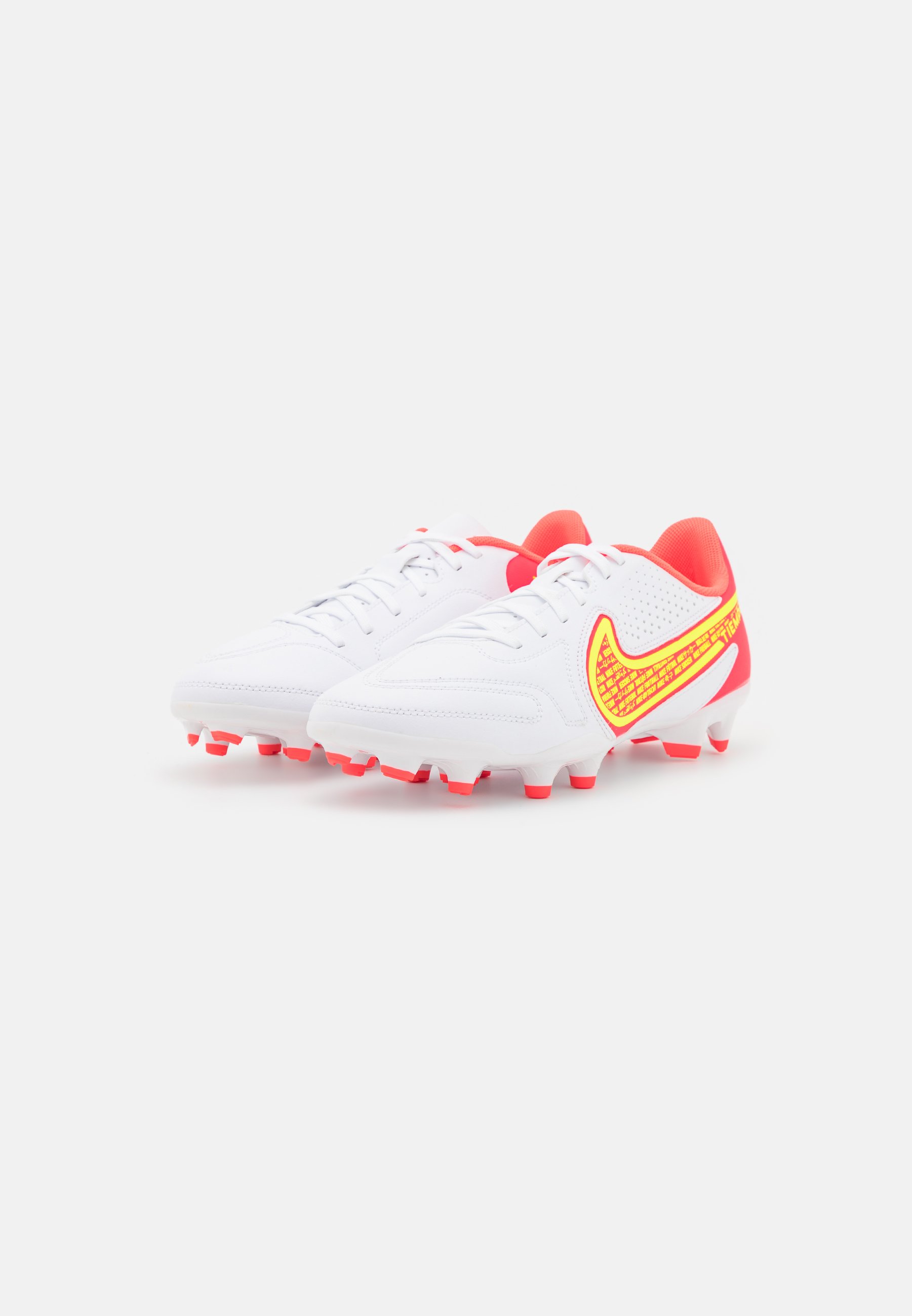 Nike Performance TIEMPO LEGEND 9 CLUB FG/MG - Fußballschuh Nocken -  white/volt/bright crimson/weiß - Zalando.de