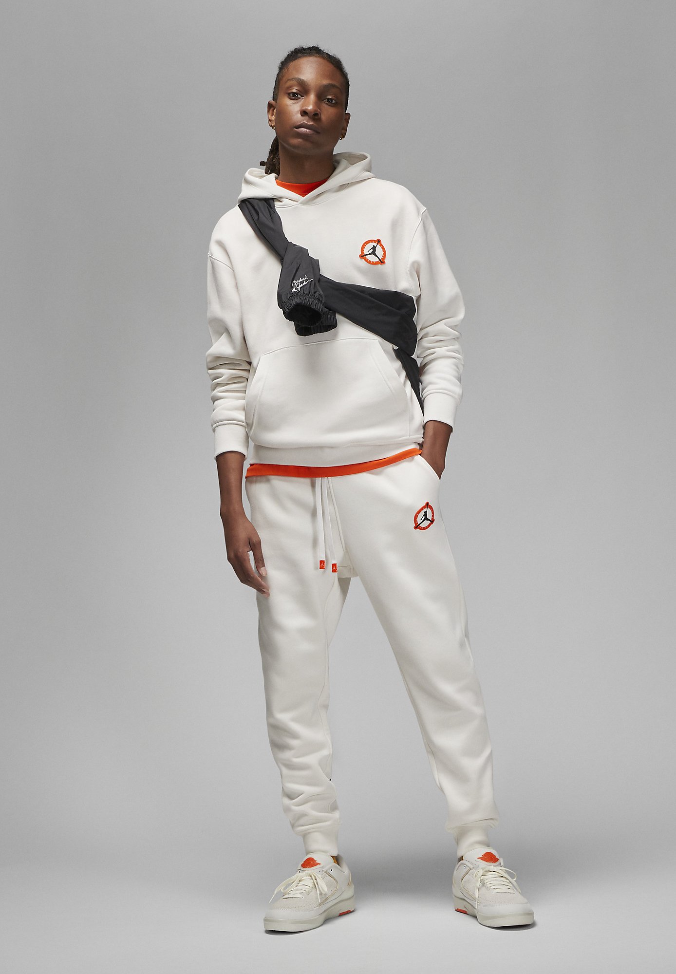 Jordan PANT - Tracksuit bottoms - phantom/rush orange/beige - Zalando.de