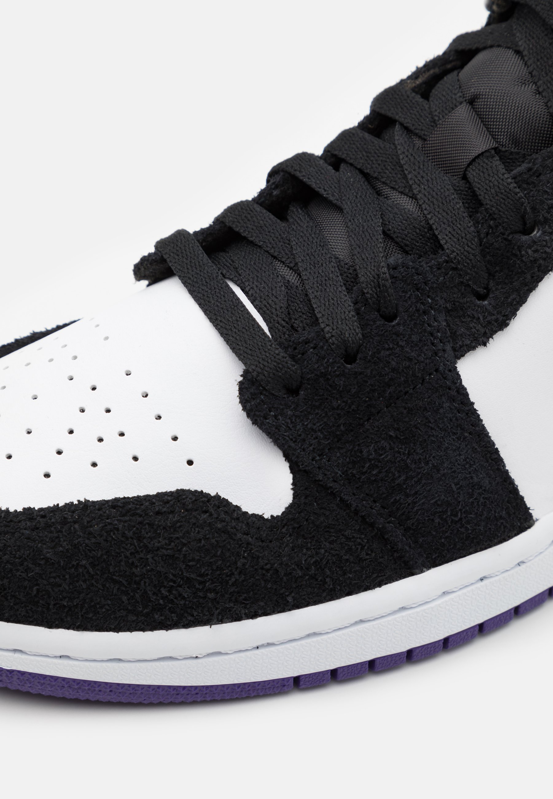 Jordan AIR 1 MID SE - Sneakers hoog - white/court purple/black/particle  grey/hot punch/wit - Zalando.nl