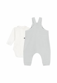 Petit Bateau NEWBORN ENSEMBLE SALOPETTE UNISEX - Kombinezons ar lencēm - marshmallow
