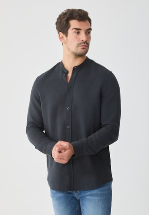 LINEN MIX BLEND - Shirt - black