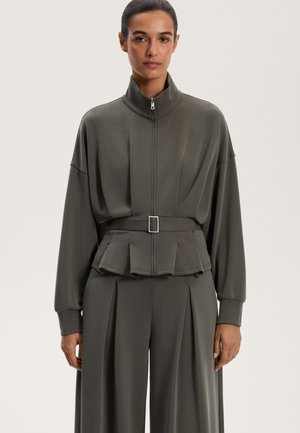 BELTED WITH SOFT-TOUCH  - Kardigan - grey