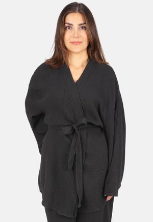 KEHLANI MUSSELIN KIMONO - Summer jacket - schwarz