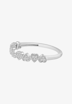 Diamant Exquis, 9CT WHITE GOLD DIAMOND RING 0.08 CT - 375 - Ring - silver-coloured