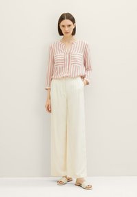 TOM TAILOR Blouse - rose offwhite vertical stripe