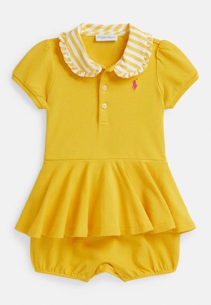 CONTRAST-COLLAR BUBBLE SHORTALL - Grenouillère - racing yellow