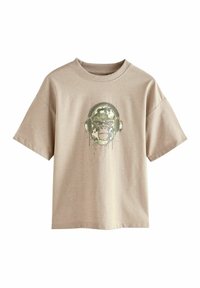 Next RELAXED FIT SHORT SLEEVE GRAPHIC STANDARD - Trükipildiga T-särk - stone camo gorilla