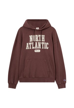 Champion, EAST WEST NORTH ATLANTIC PRINT - Felpa con cappuccio - brown