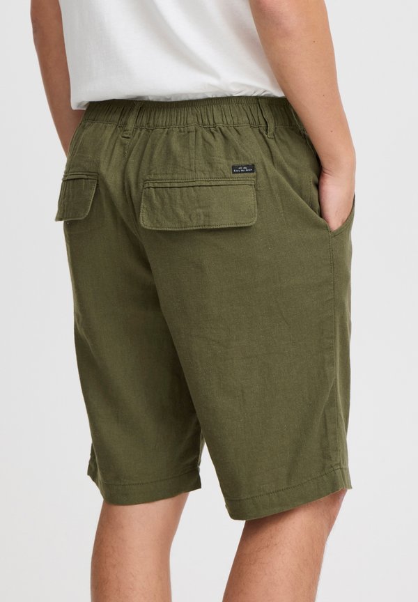 BHSHORTS LINEN MIX - Shorts - forest night4