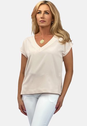 REGINA FASHION V-NECK PLAIN - Bluzka - nude