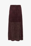 LEALA - Falda larga - dark red