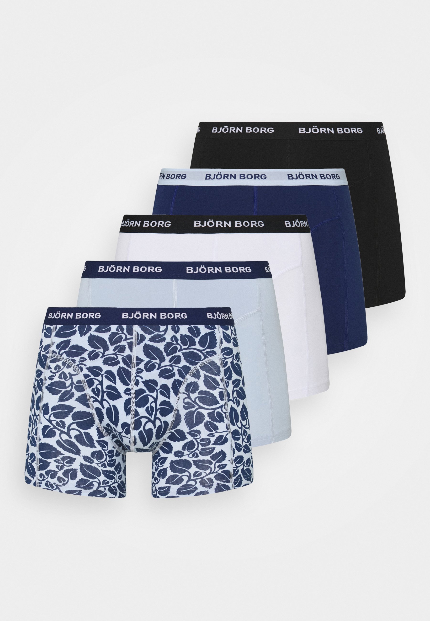 Björn Borg ESSENTIAL BOXER 5 PACK - Shorty - black/dark blue/noir - ZALANDO .FR