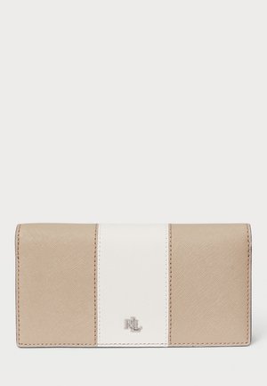 TWO-TONE CROSSHATCH LEATHER SLIM WALLET - Wallet - beige/soft white