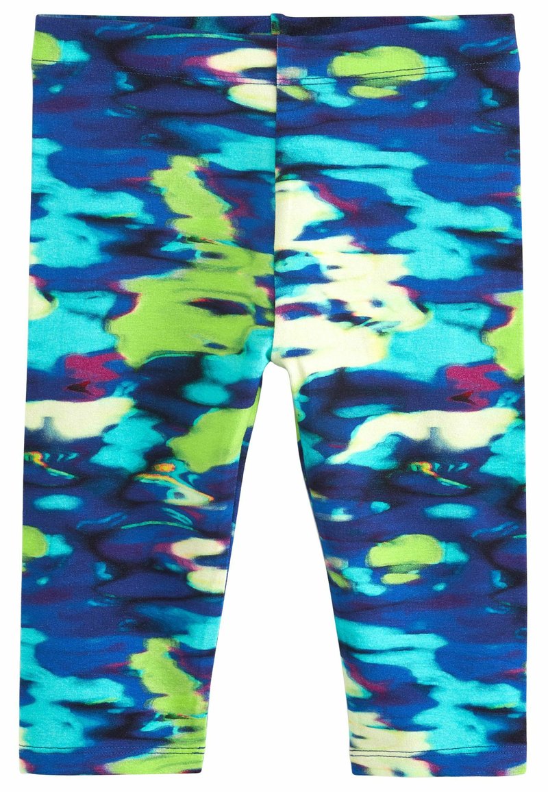 Next CROPPED LEGGINGS Shorts blue green digital tie dye print/blau