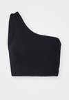 BIANCA BRA ONE SHOULDER - Medium support sports bra - black