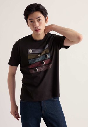 Seasalt Cornwall, SEASALT CORNWALL MIDWATCH T-SHIRT - Trükipildiga T-särk - black - moon phases onyx