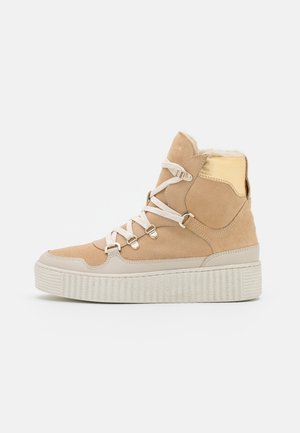 Botines con cordones - beige
