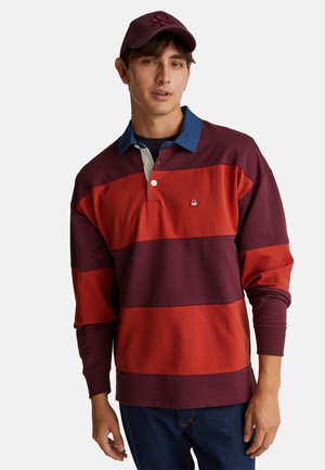 STRIPED RUGBY - Poloshirt - red