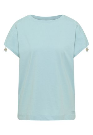 Cecil, T-SHIRT WITH RUCHING IN A SOLID COLOR - T-shirt imprimé - crystal mint