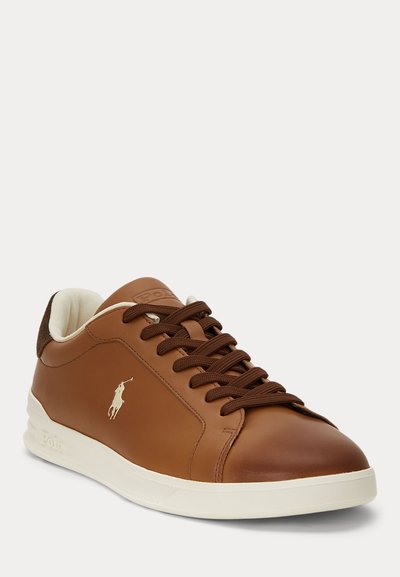 Polo Ralph Lauren HERITAGE COURT II LEATHER SNEAKER - Baskets basses - tan/ecru