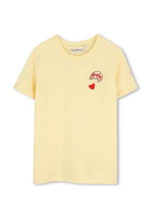 Kids around, TEE-SHIRT MANCHES COURTES - T-shirt imprimé - jaune paille