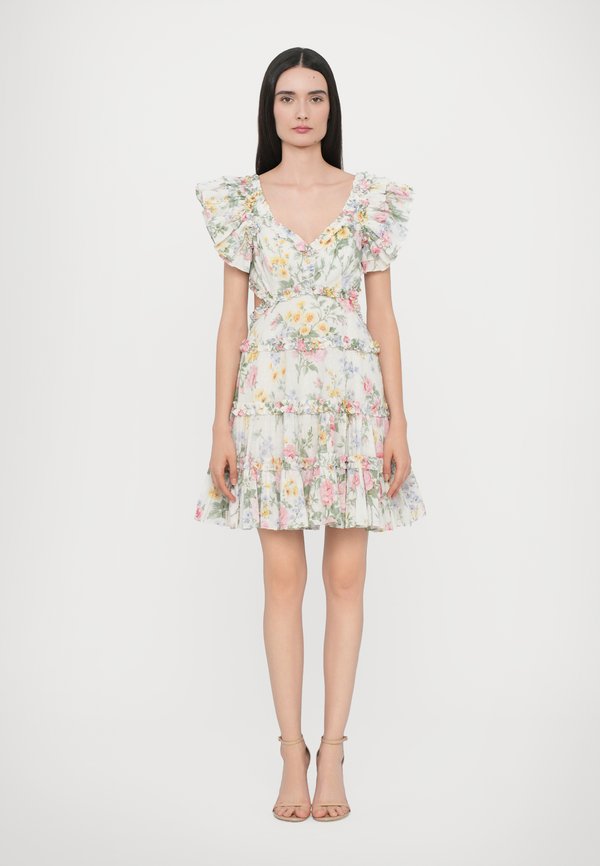 PARADISE GARDEN BACKLESS MINI DRESS - Day dress - moonshine