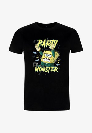 Henry Tiger SPONGEBOB SQUAREPANTS PARTY SPONGE - Triko s potiskem - black