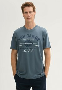 TOM TAILOR LOGO  - Marškinėliai su spaudiniu - stormy blue