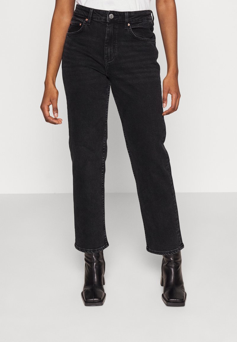 Gina Tricot Petite STRAIGHT STRETCH - Straight leg jeans - black