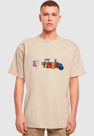 RANSOM NOTE LOGO TEE - Print T-shirt - wet sand