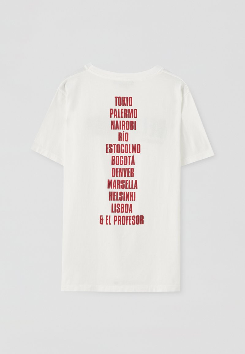 Pull Bear La Casa De Papel T Shirt Print White Weiß Zalando De