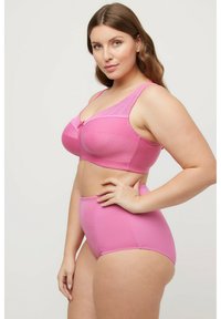 Ulla Popken COMFORT KELLY STRUCTUUR CUP C-H - Triangel BH - pink