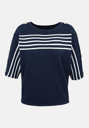 Anna Field by Zalando, BUTTON DETAIL KNIT - Тениска с щампа - navy