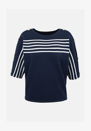 Anna Field by Zalando, BUTTON DETAIL KNIT - Тениска с щампа - navy