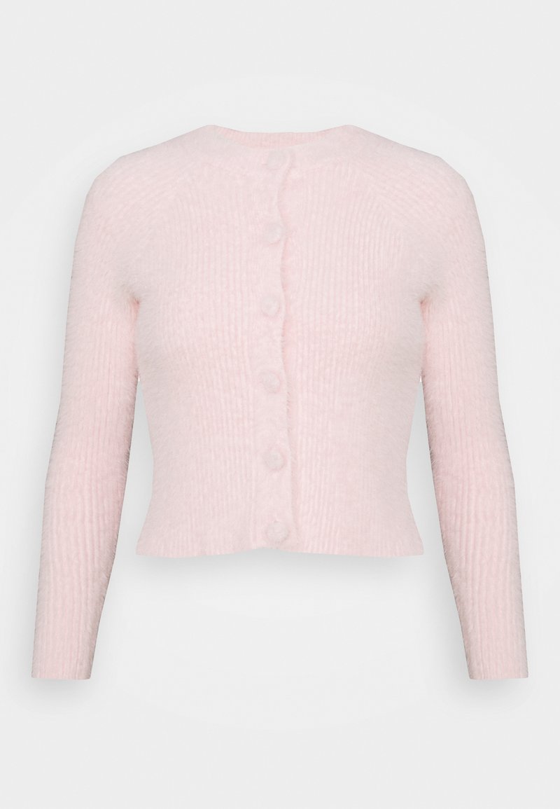 Glamorous BUTTON THROUGH CROP CARDIGAN - Cardigan - pale pink/pink -  Zalando.co.uk