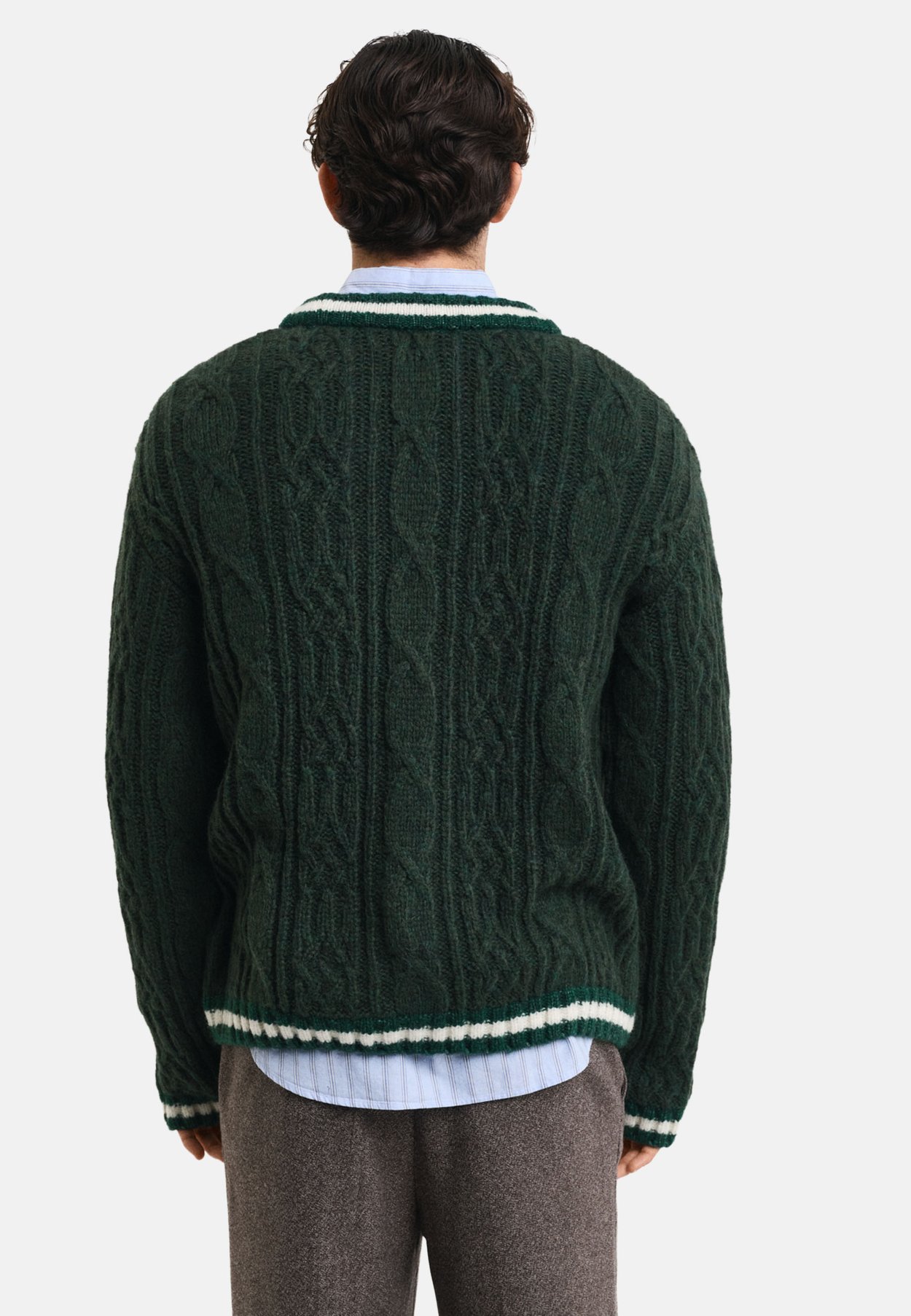 SEASONAL G CABLE V-NECK