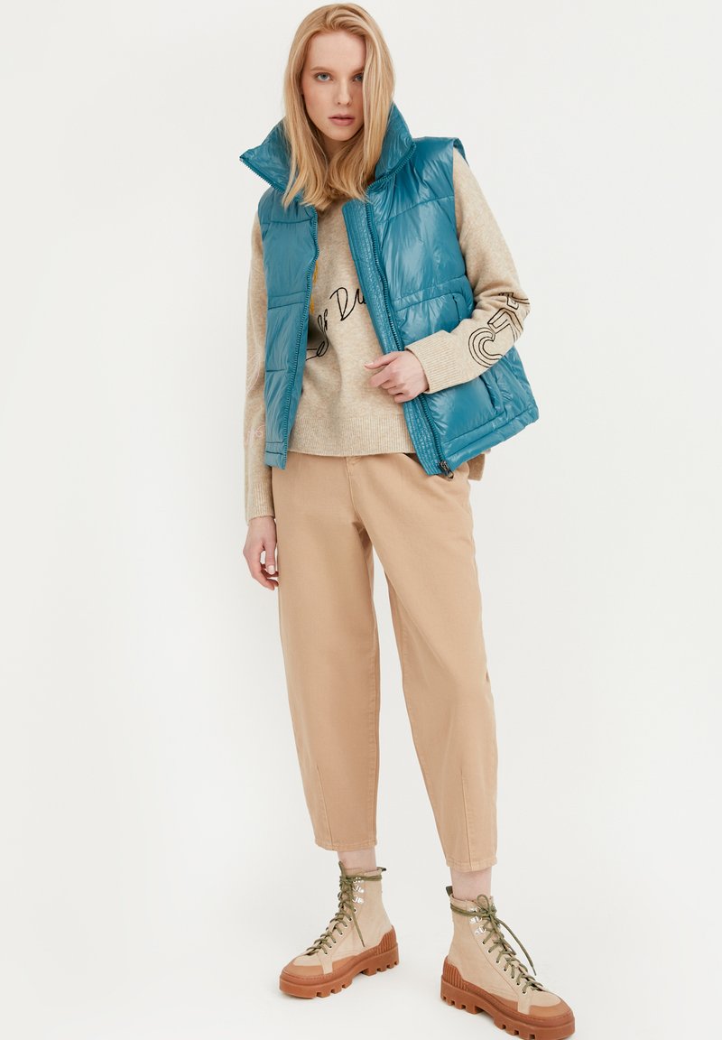 Damen Leichte Jacken | Finn Flare Weste dark turquois/türkis - WS59745 Damen Leichte Jacken | Finn Flare Weste dark turquois/türkis - WS59745