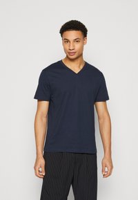 Esprit V-NECK REGULAR FIT - T-shirt - bas - navy